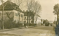 Historische Straßenansicht der Triester Straße in Graz-Puntigam